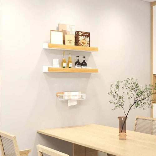 étagère en bois support d'angle sans perçage pour rangement - vue 4 sur 14