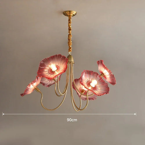 lustre moderne léger au design floral simple et créatif - vue 11 sur 14