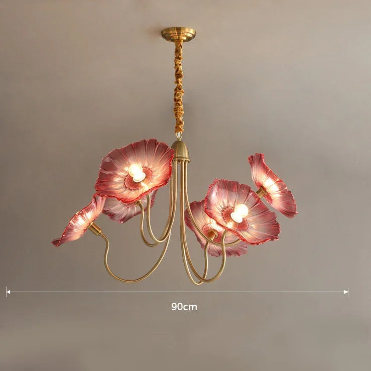 lustre moderne léger au design floral simple et créatif - vue 10 sur 14