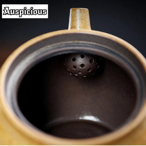 Theiere japonaise ceramique artisanale poignee laterale infuseur - vue 5 sur 7