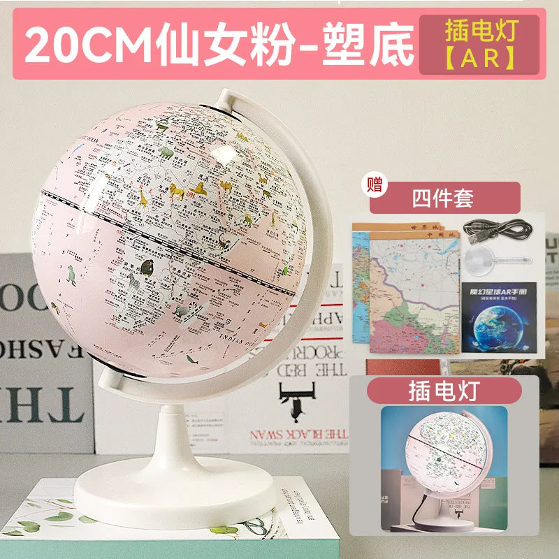 globe terrestre intelligent rotatif avec carte géographique décoratif éducatif - vue 10 sur 18