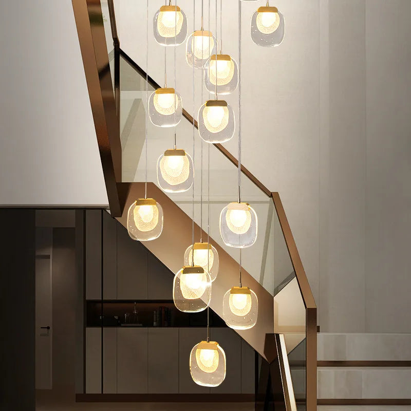 suspension moderne en cristal pour éclairage décoratif intérieur - vue 4 sur 20