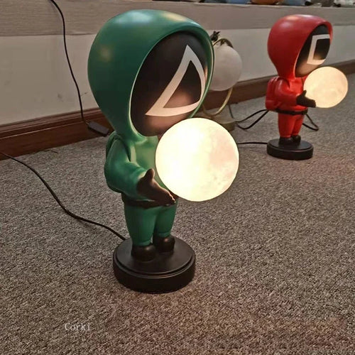 lampe de table astronautes design nordique veilleuse 3D décorative - vue 6 sur 10