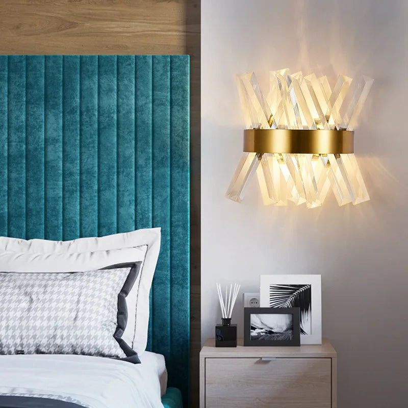 applique murale moderne en cristal pour éclairage intérieur décoratif - vue 1 sur 6