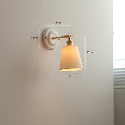 Applique LED nordique japonaise cuivre blanc - vue 13 sur 23