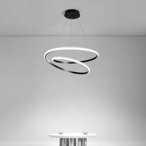 lustre circulaire minimaliste pour éclairage moderne intérieur - vue 2 sur 10
