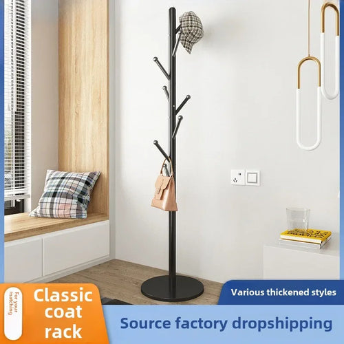 cintre vertical moderne en bois et fer pour rangement - vue 2 sur 6