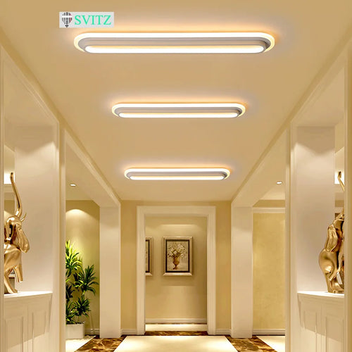 plafonnier moderne à bande led pour éclairage intérieur - vue 3 sur 12