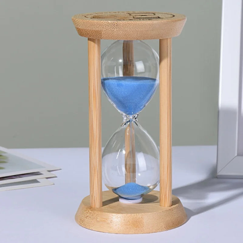 sablier en bois fait main horloge de sable créative décoration intérieure - vue 10 sur 10