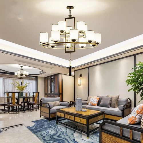 lustre rétro chinois pour un éclairage élégant et chaleureux - vue 3 sur 21