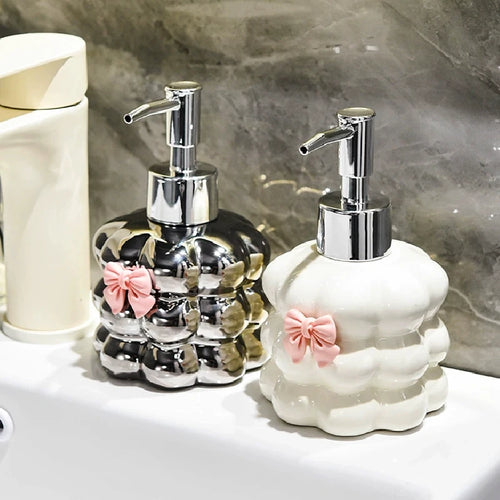 bouteille en céramique pour shampoing et désinfectant manuel - vue 3 sur 10