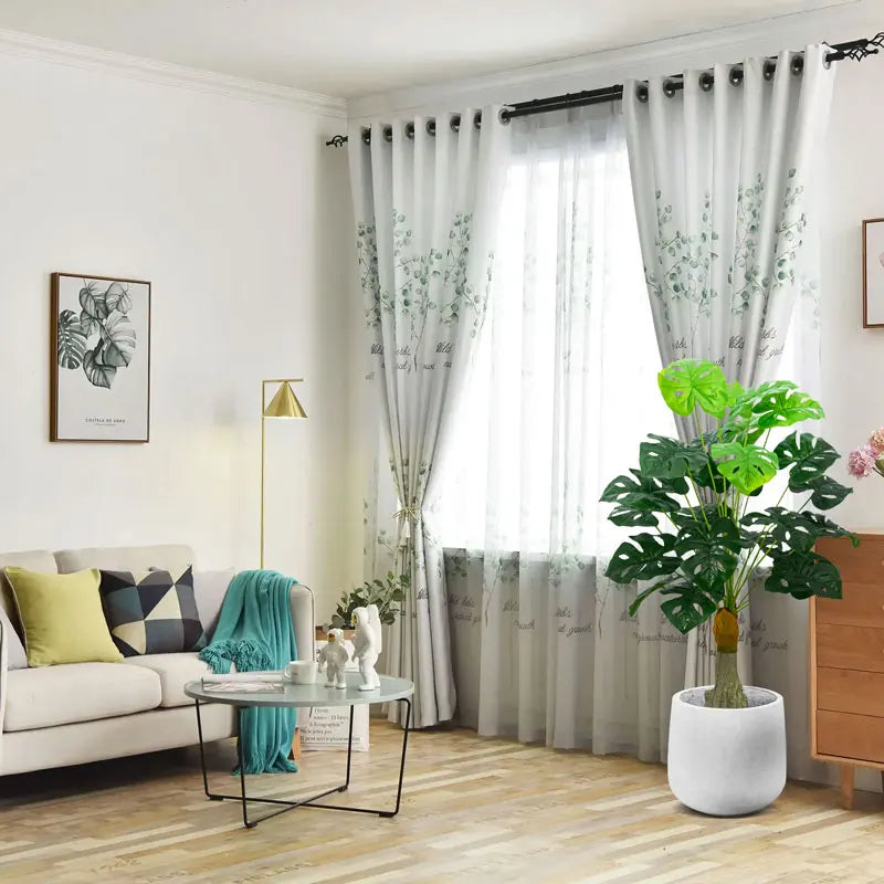 grandes plantes artificielles palmier tropical feuilles de monstera déco extérieure - vue 3 sur 7