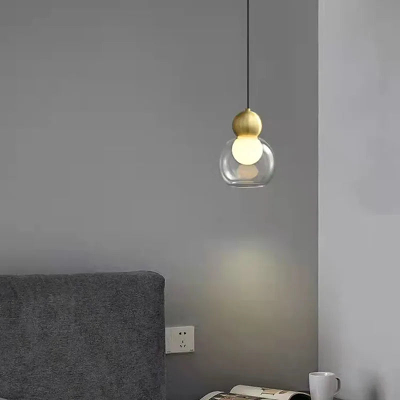 suspension moderne en verre pour décoration intérieure - vue 2 sur 10