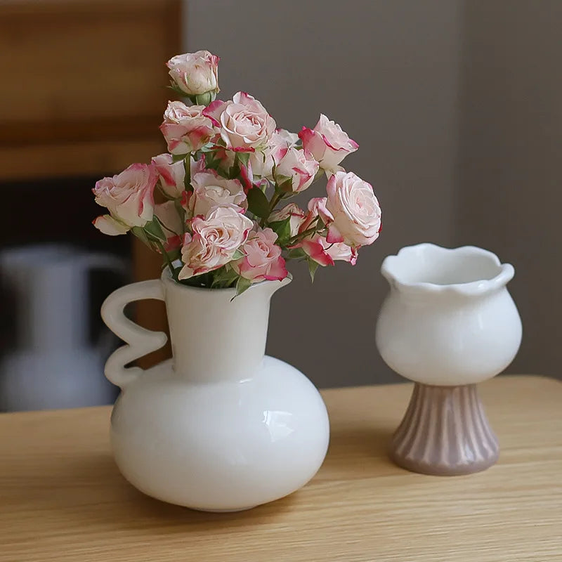 vase en céramique pour fleurs séchées style nordique décoratif - vue 4 sur 7