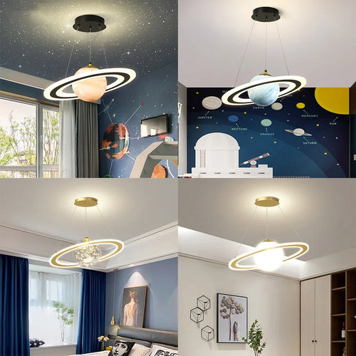 suspension planet earth pour chambre d'enfant astronaute étoile décorative - vue 6 sur 13