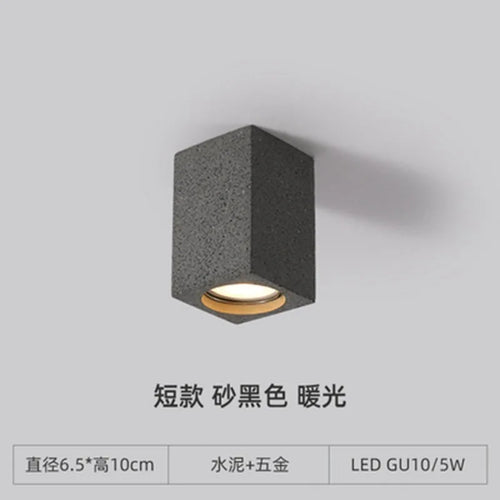 plafonnier terrazzo led en ciment style industriel pour intérieur moderne - vue 10 sur 12