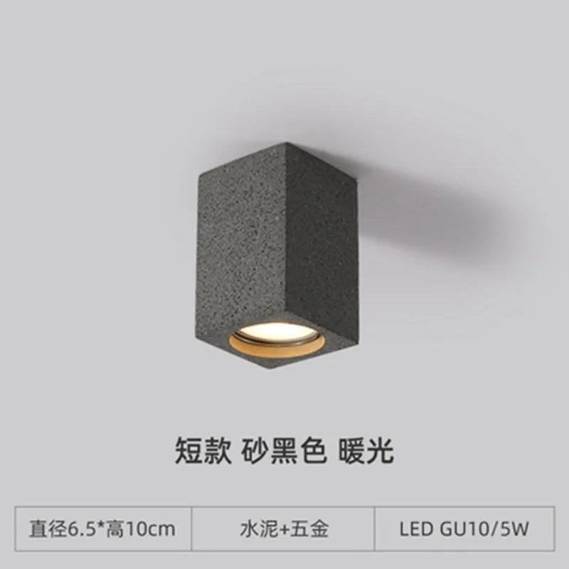 plafonnier terrazzo led en ciment style industriel pour intérieur moderne - vue 9 sur 12
