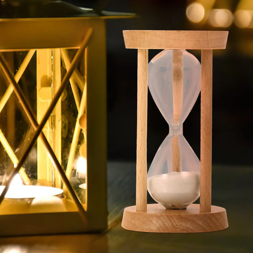 sablier en bois 5 minutes pour décoration et cadeau d anniversaire - vue 4 sur 6