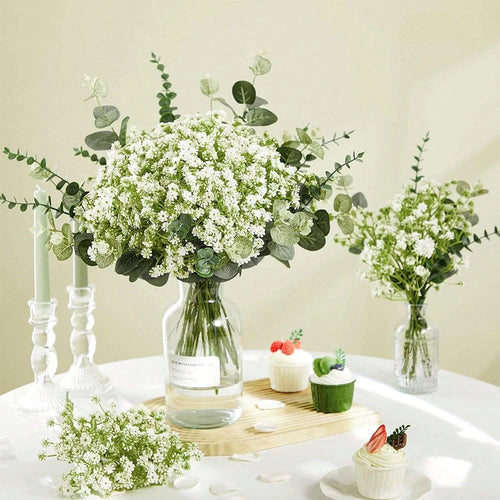 lot de bouquets de fleurs artificielles pour décoration festive et mariage - vue 4 sur 9