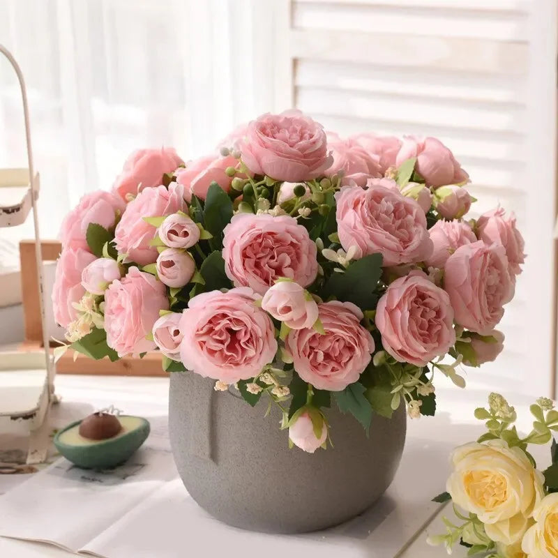 fleurs artificielles pour décoration mariage et scrapbooking - vue 2 sur 9