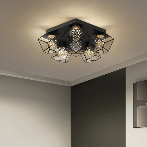 lampe de salon nordique rubik's cube étoilé luxueuse moderne - vue 10 sur 10