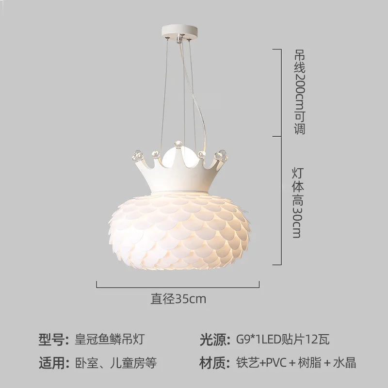 lustre créatif lumière chaude design moderne pour chambre fille