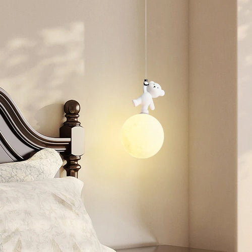 lampe en résine design ours pour chambre d'enfant décorative - vue 4 sur 7