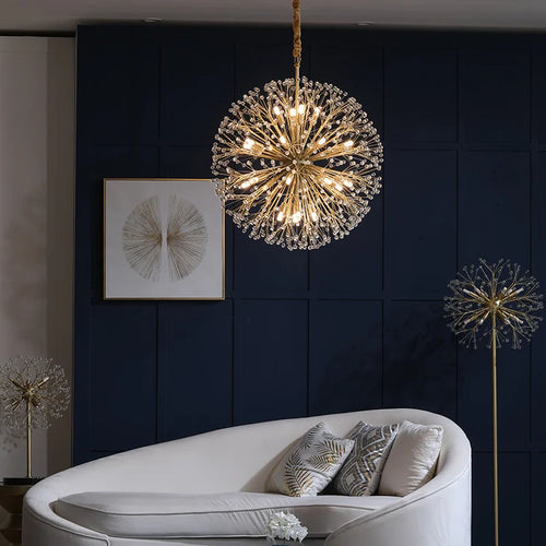 lustre moderne en cristal design lumineux pour intérieur décoratif - vue 6 sur 6