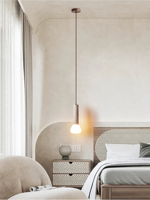 lustre créatif en pierre pour éclairage intérieur élégant - vue 3 sur 9