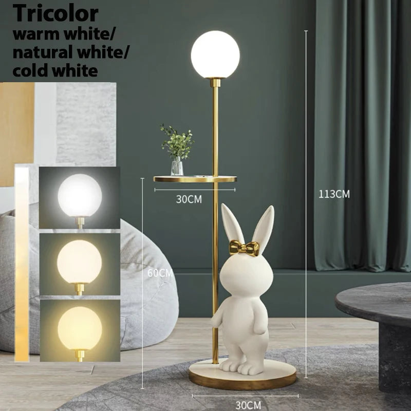 lampadaire nordique design lapin pour chambre enfant - vue 11 sur 11