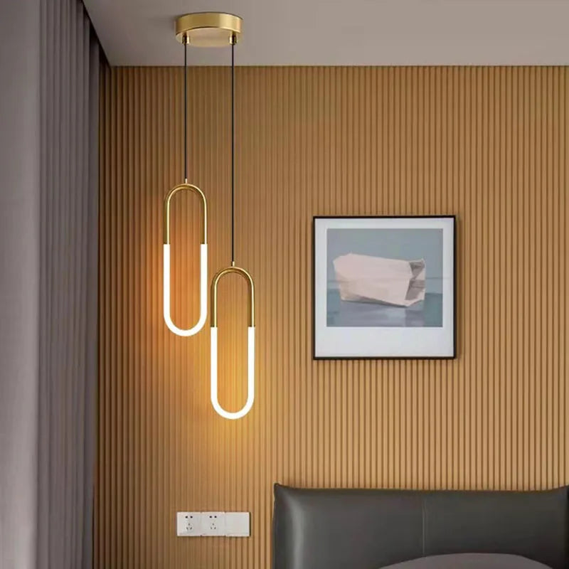 suspension moderne à led ellipse avec variateur hauteur réglable - vue 3 sur 12