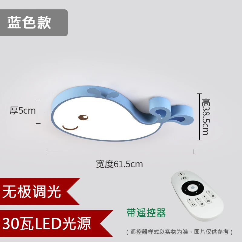 plafonnier led baleine éclairage créatif moderne pour enfant
