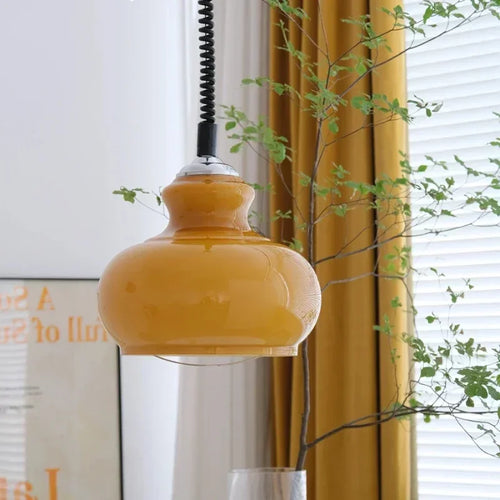 lustre nordique en verre design coloré pour restaurant et bar - vue 3 sur 9