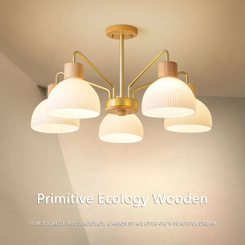 lustre en bois moderne pour décoration intérieure élégante et contemporaine - vue 3 sur 11