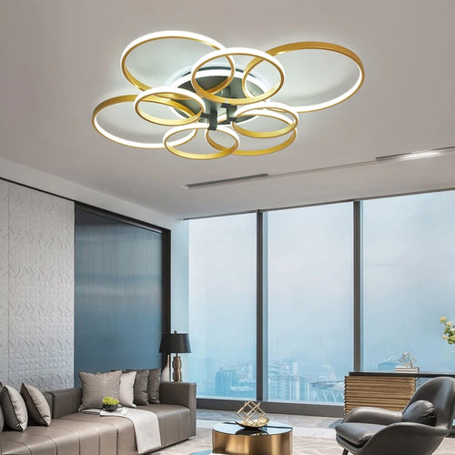 lustre moderne à LED pour décoration intérieure élégante - vue 3 sur 6