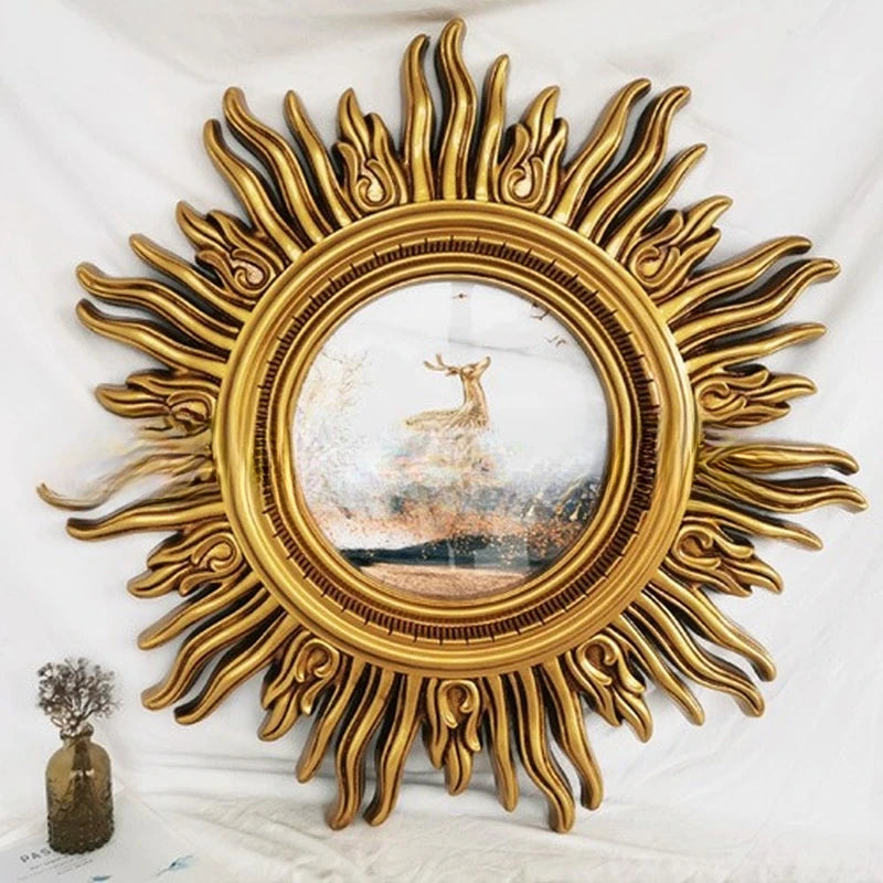 miroir décoratif mural sun apolo art designs or argent - vue 3 sur 14