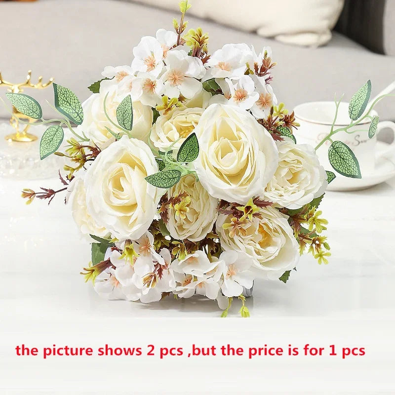 bouquet de fleurs artificielles pour décoration intérieure élégante - vue 7 sur 12