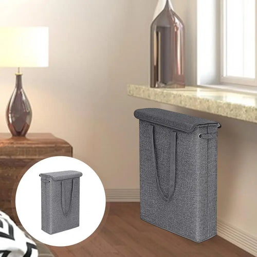 panier à linge pliable suspendu grande capacité peu encombrant - vue 8 sur 9