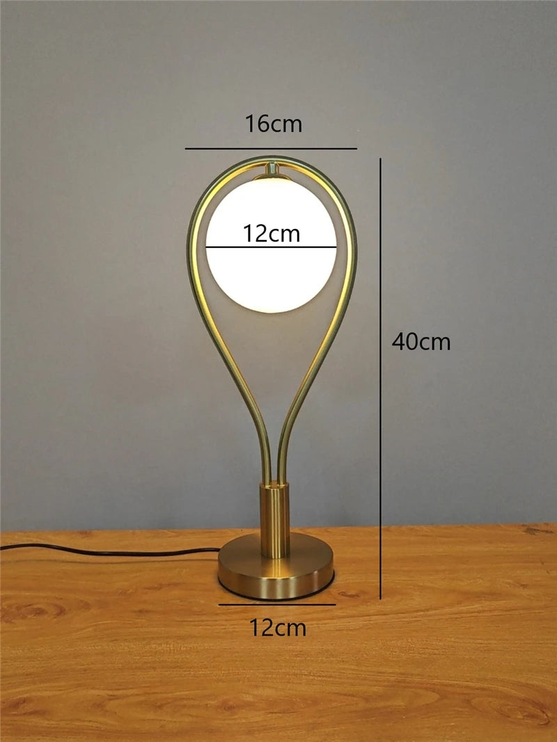 lampes de sol led artistiques en forme de raquette avec boule de verre