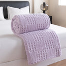 Couverture gaufrée jacquard douce style minimaliste salon chambre