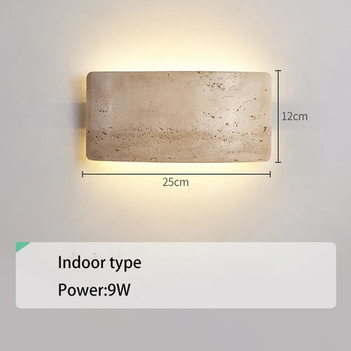 applique murale led wabi-sabi étanche pour jardin extérieur - vue 9 sur 8