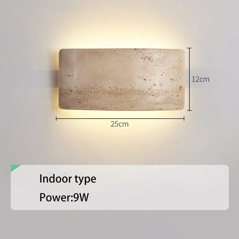 applique murale led wabi-sabi étanche pour jardin extérieur - vue 8 sur 8
