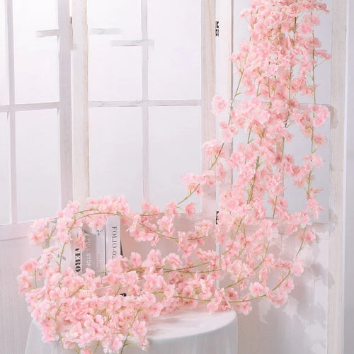 guirlande de fleurs artificielles pour décoration de mariage et intérieur - vue 15 sur 17