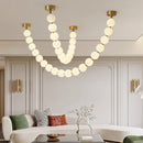 lustre design perles nordiques led pour décoration maison