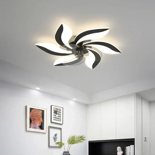 plafonnier ventilateur avec lumière et télécommande pour intérieur - vue 4 sur 8