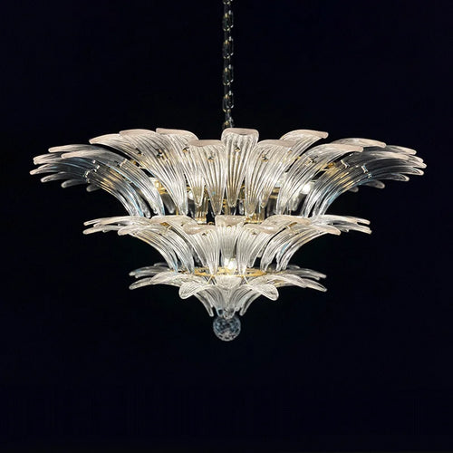 Lustre led moderne style européen avec décoration en cristal - vue 2 sur 9