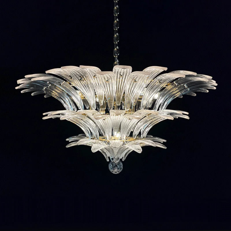Lustre led moderne style européen avec décoration en cristal