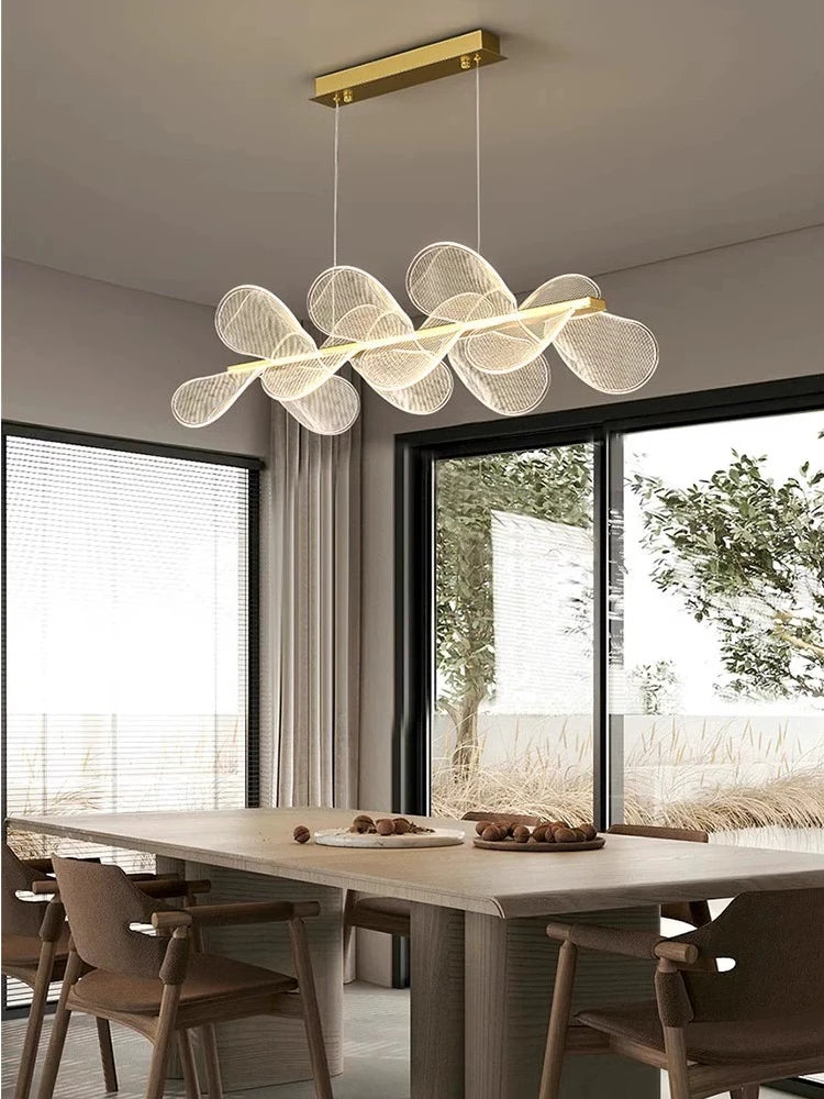 lustre en acrylique minimaliste design créatif à pétales - vue 3 sur 10