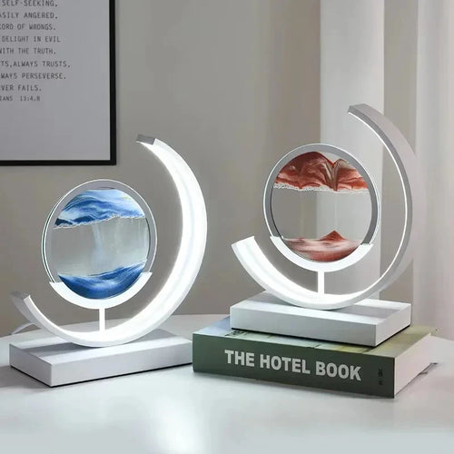 lampe à poser LED art sable pour décoration intérieure dynamique - vue 2 sur 16