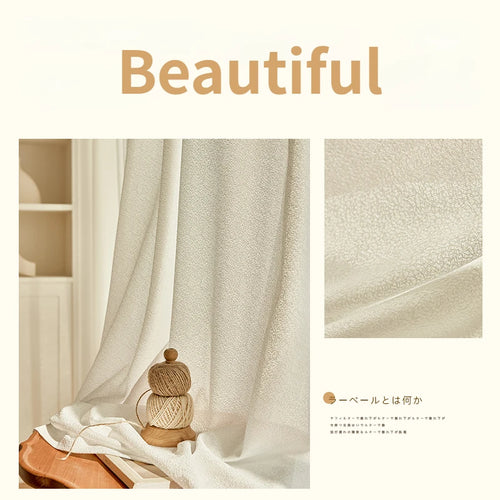 Voilage japonais plissé motif géométrique pour salon chambre - vue 8 sur 18